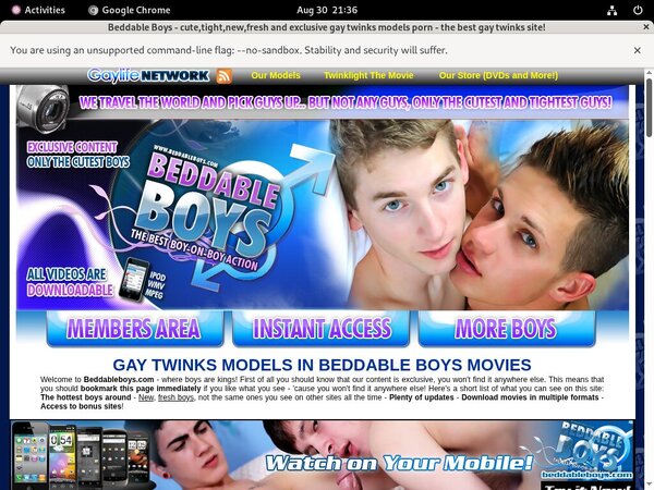 Beddableboys.com Free Login