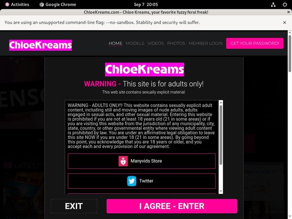 Chloekreams.com Full Length Videos