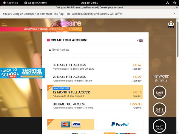 Digital Desire Passwords Free