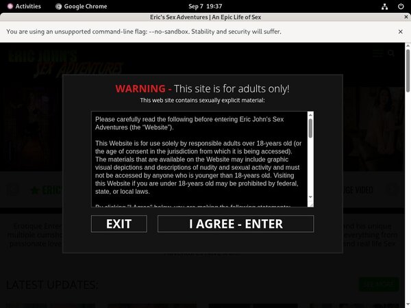 Eric Johns Adventures Trial Member Eric Johns Adventures Trial Member