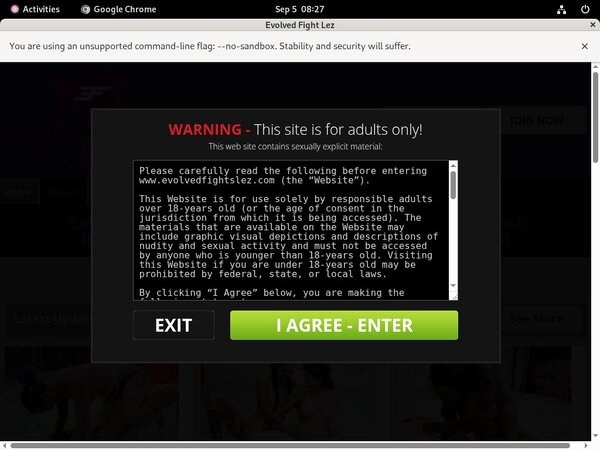 Evolved Fights Lez Trial Login