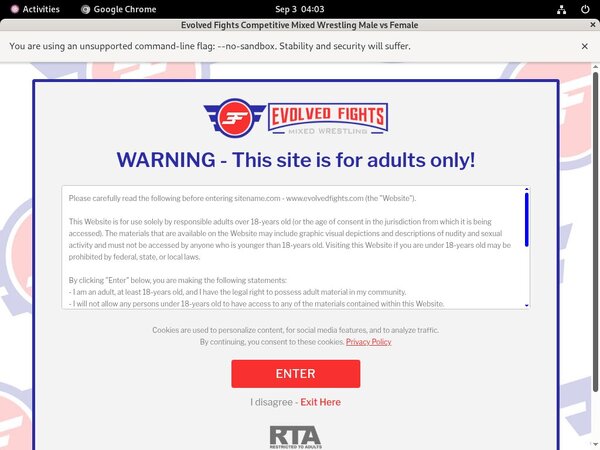 Evolvedfights.com 3 Day Trial