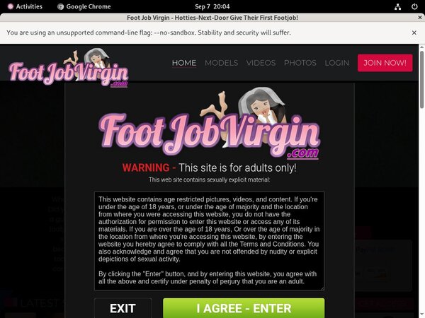 Footjobvirgin Discount Signup