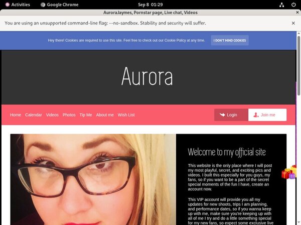 Free Account For Aurorajaymes.modelcentro.com