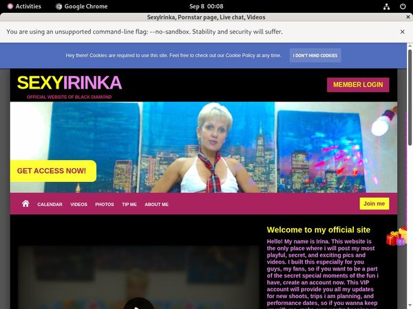 Get A Free SexyIrinka Membership