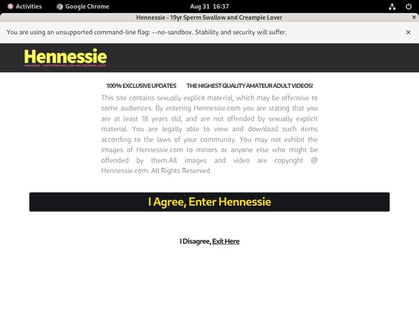 Hennessie.com 3 Day Trial