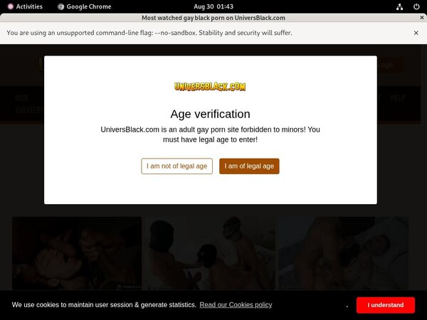 Login Univers Black For Free