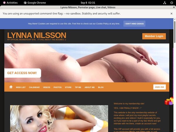 Lynna Nilsson With Online Check