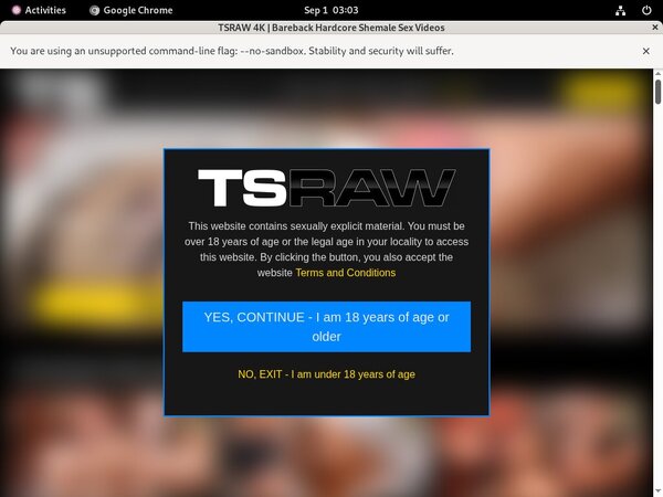 TS Raw On Sale