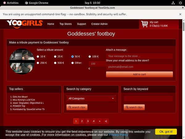 Yoogirls.com Discount Form