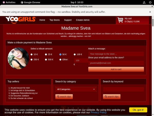 Working MadameSvea Login
